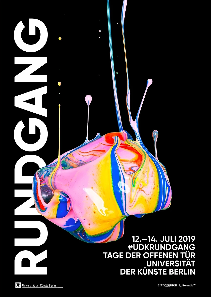 Rundgang UdK Berlin – Poster 2019 by Johanna Rummel, photography Claudia Malecka